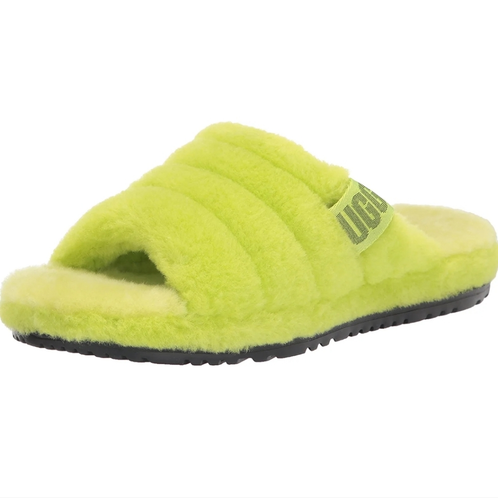 NEW UGG FLUFF YOU Mens size 11 women's size 9.5 lime green